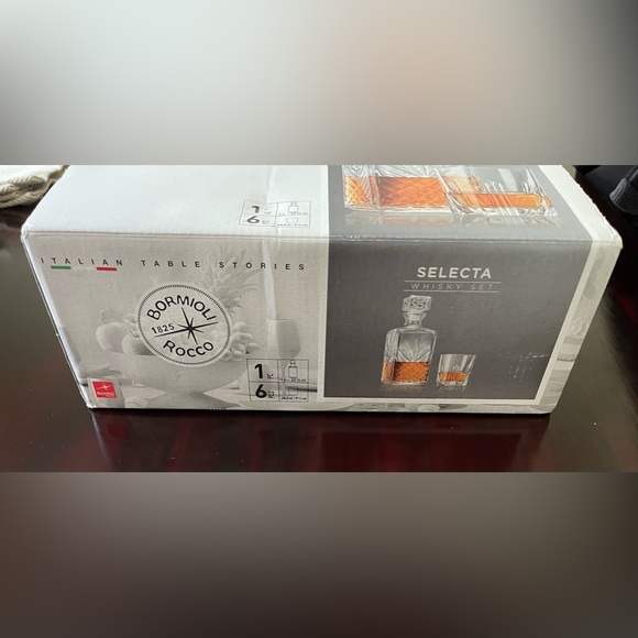 Bormioli Rocco Selecta 7 Piece Whiskey Set 1 Decanter And 6 Lowball Glasses - Picture 2 of 14